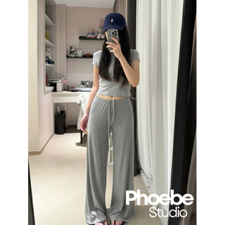 Quần Dài Ống Suông Vải Thun Tăm - Phoebe Studio [QUAN0060]
