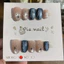 484. nailbox mắt mèo màu da, màu xanh đen bling bling