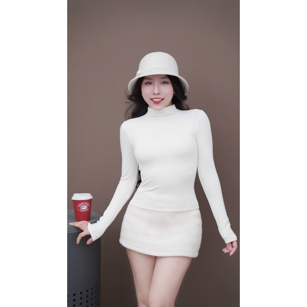 [DEAL MỞ BÁN - LÓT LÔNG] Áo thun nữ cổ lọ 3p LÓT LÔNG Dài tay Ôm Body giữ nhiệt Casual Day LL6