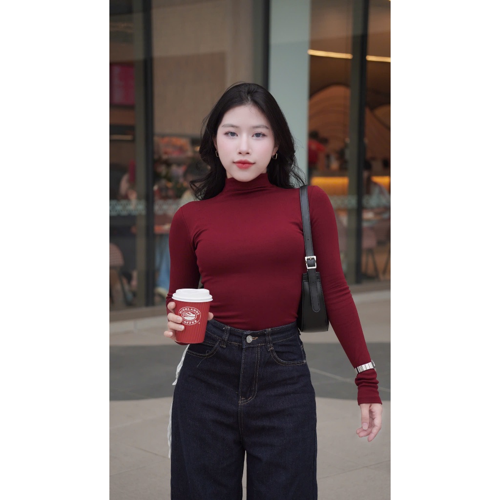 [DEAL MỞ BÁN - LÓT LÔNG] Áo thun nữ cổ lọ 3p LÓT LÔNG Dài tay Ôm Body giữ nhiệt Casual Day LL6