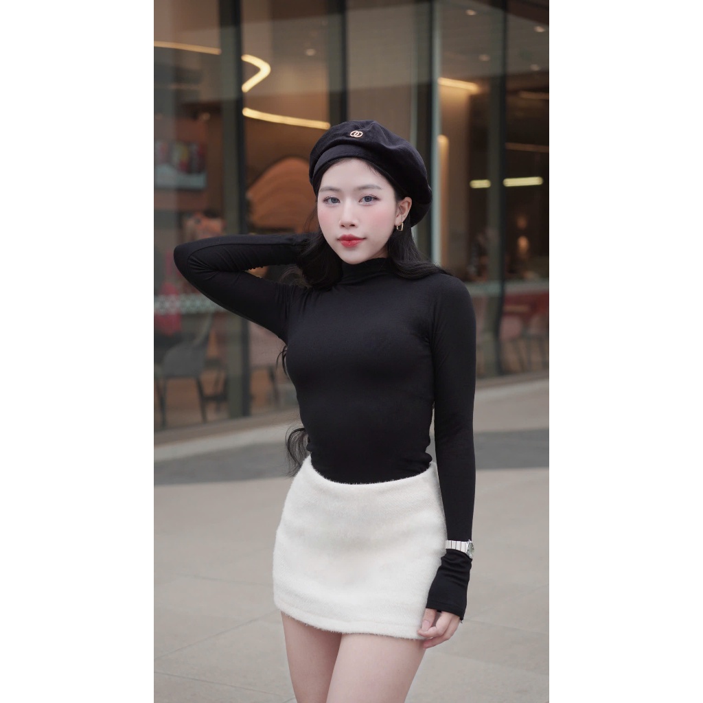 [DEAL MỞ BÁN - LÓT LÔNG] Áo thun nữ cổ lọ 3p LÓT LÔNG Dài tay Ôm Body giữ nhiệt Casual Day LL6