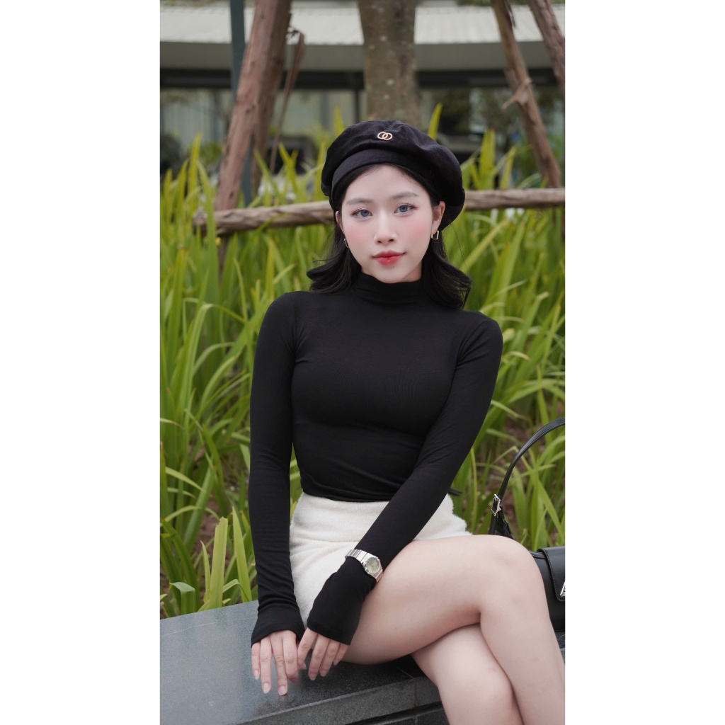 [DEAL MỞ BÁN - LÓT LÔNG] Áo thun nữ cổ lọ 3p LÓT LÔNG Dài tay Ôm Body giữ nhiệt Casual Day LL6