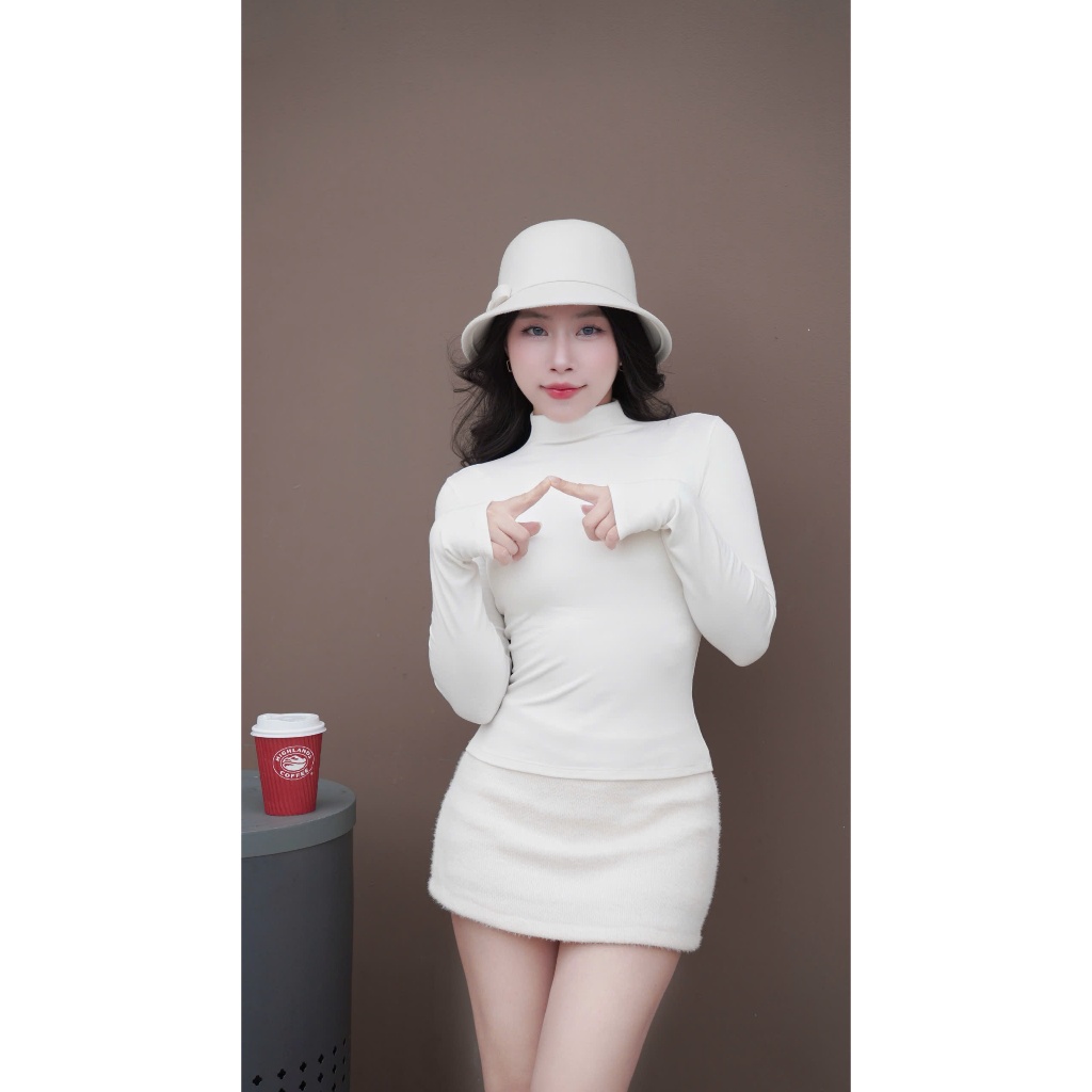 [DEAL MỞ BÁN - LÓT LÔNG] Áo thun nữ cổ lọ 3p LÓT LÔNG Dài tay Ôm Body giữ nhiệt Casual Day LL6