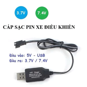 Cáp Sạc USB Đồ Chơi Điều Khiển Từ Xa Xe Súng Điện 3.7 Sạc Pin Lithium SM4P Cắm 7.4V