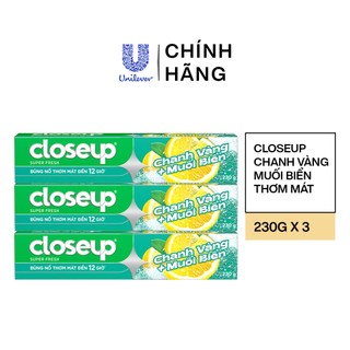 [LIVE] Combo 3 Kem Đánh Răng Closeup Trắng Răng Thơm Mát thành phần Thiên Nhiên 230G