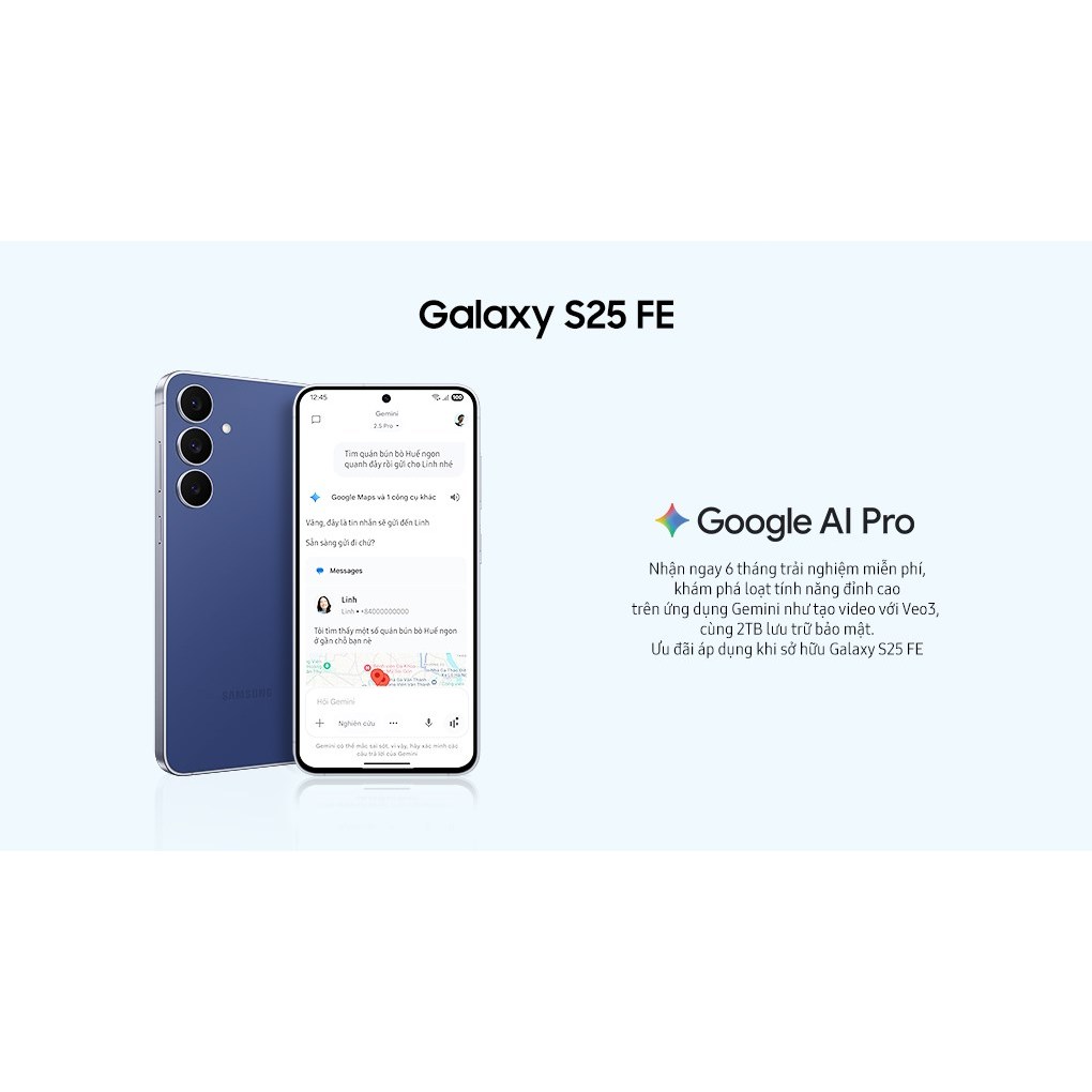Điện Thoại Samsung Galaxy S25 FE 5G 8GB | 128GB - 6.7", Exynos 2400 10 nhân - Hàng Chính Hãng