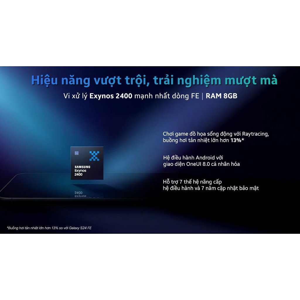 Điện Thoại Samsung Galaxy S25 FE 5G 8GB | 128GB - 6.7", Exynos 2400 10 nhân - Hàng Chính Hãng
