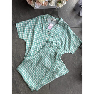 Set Mặc Nhà Lụa Khánh An Gồm Áo Tay Lửng Và Quần Dài Ống Rộng Mặc Thoải Mái Dễ Chịu