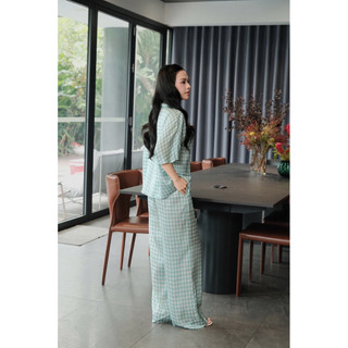 Set Mặc Nhà Lụa Khánh An Gồm Áo Tay Lửng Và Quần Dài Ống Rộng Mặc Thoải Mái Dễ Chịu