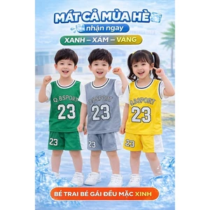 Bộ Quần Áo Thể Thao Trẻ Em Q.B SPORT 23 – Thoáng Mát, Năng Động Cho Bé