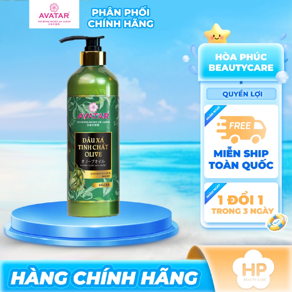 Dầu Xả Avatar Tinh Chất OLIVE Giúp Tóc Bồng Bềnh Chắc Khỏe 800mL