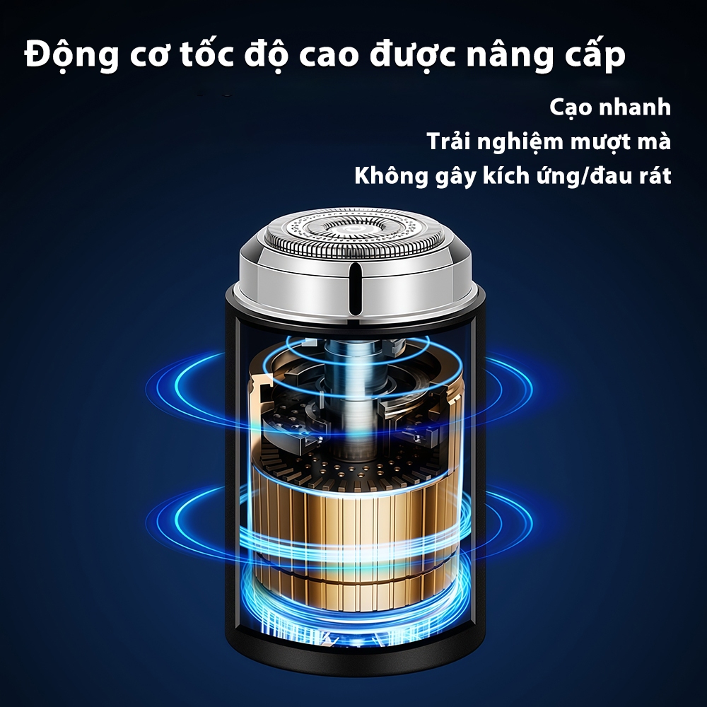 Máy cạo râu nam mini bỏ túi, Thiết kế nhỏ gọn tiện lợi,Màn hình led thông minh