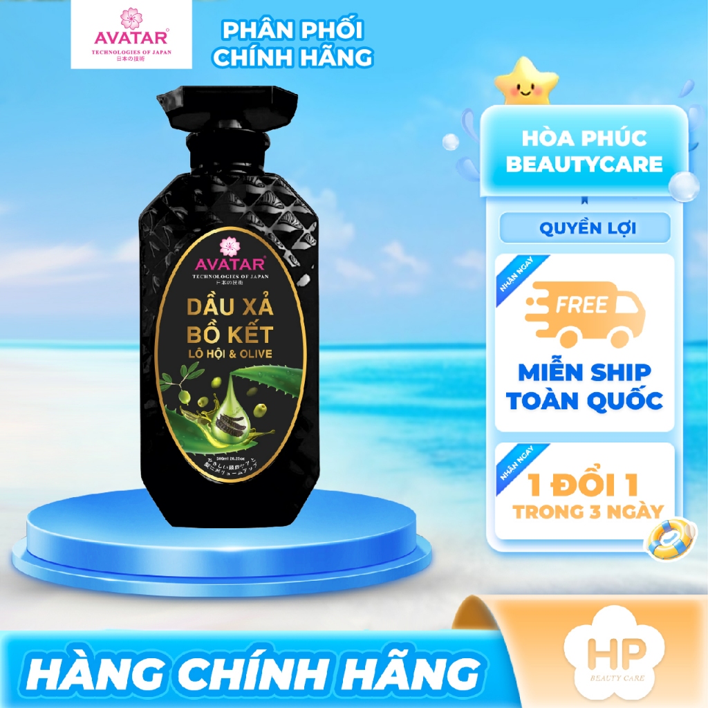 Dầu Xả Phục Hồi Tóc Suôn Mượt Avatar Chiết Xuất Bồ Kết Lô Hội Và Olive 600mL