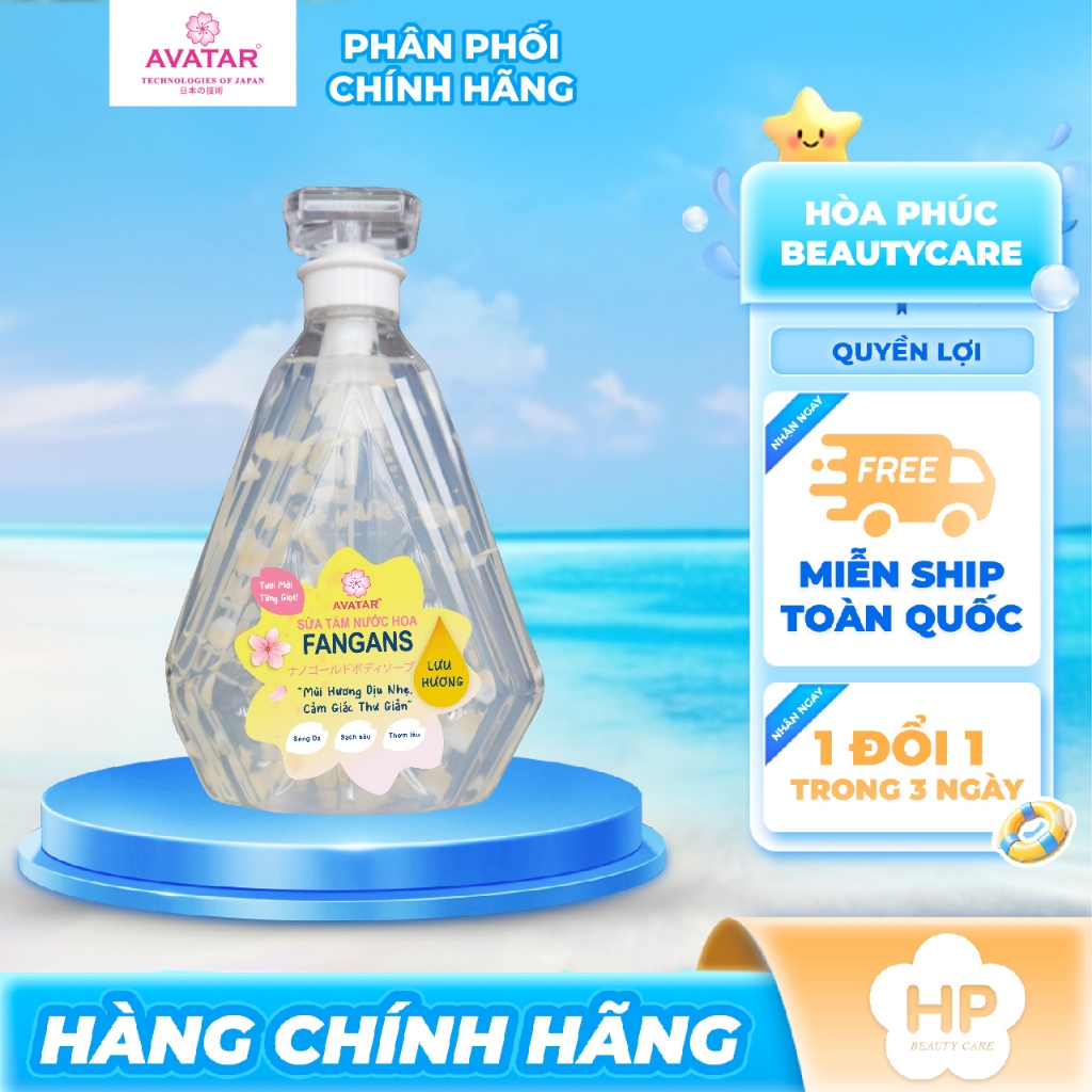 Sữa Tắm Cánh Hoa Tươi Trắng Mịn Da Hương Nước Hoa  Avatar Fragrans Shower Gel 800mL
