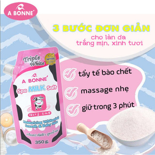 [CHÍNH HÃNG] Muối Tắm Sữa Bò Tẩy Tế Bào Chết A Bonne Spa Milk Salt Thái Lan 350gr - SHOP DẦU DOKRAK