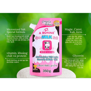 [CHÍNH HÃNG] Muối Tắm Sữa Bò Tẩy Tế Bào Chết A Bonne Spa Milk Salt Thái Lan 350gr - SHOP DẦU DOKRAK