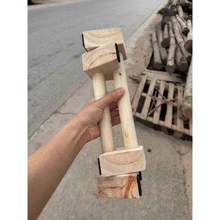 PARALLETTES GỖ - DỤNG CỤ HÍT ĐẤT, CHỐNG ĐẨY BẰNG GỖ TỰ NHIÊN CÓ ĐẾ CHỐNG TRƯỢT , Khoét Chân