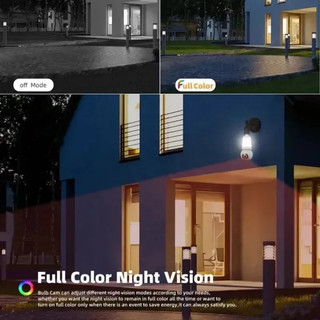 V380 Camera bóng đèn 5MP Full HD, theo dõi 360° tự động, nhìn đêm màu sắc, WiFi trong nhà