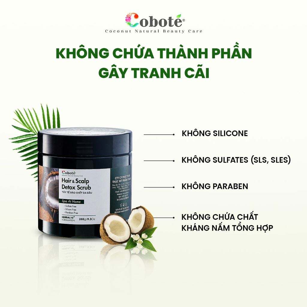 Muối tẩy tế bào chết cho da đầu sạch gàu, giảm ngứa, thành phần an toàn lành tính 75gr/265gr