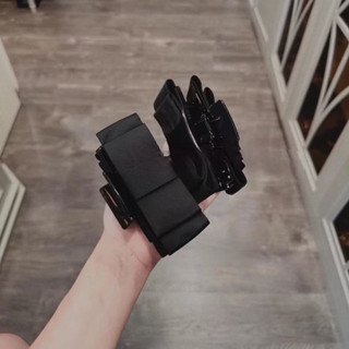 kẹp tóc nơ vuông đen sang chảnh size 10p