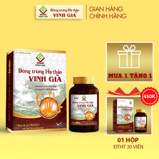 [MUA 01 TẶNG 01] Đông Trùng Hạ Thảo Vinh Gia Giúp Tăng Cường Sức Đề Kháng - Hộp 60V Tặng 01 hộp 30v