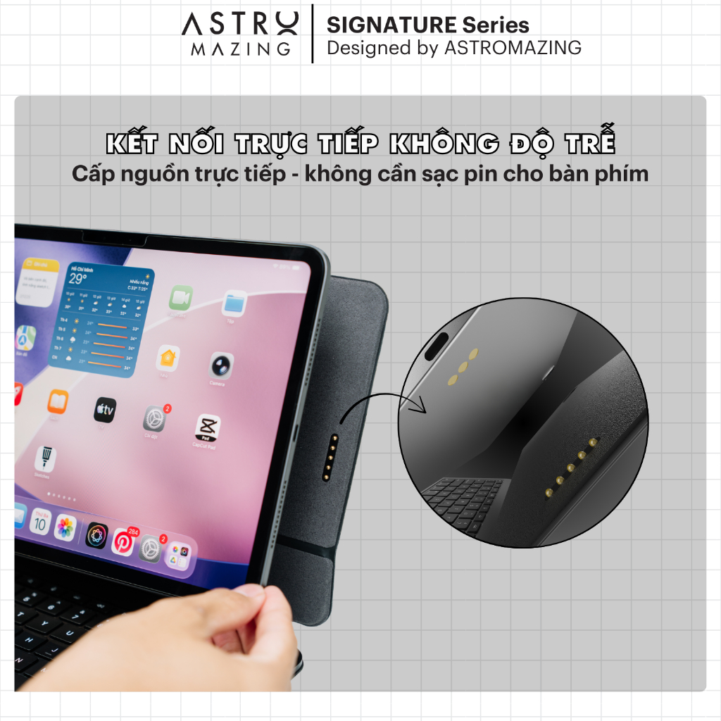 [Magnetic Keyboard V3 Ultra] Bao da bàn phím AstroMazing Pro Magnetic Keyboard dành cho 11 12.9 Air 4 5 6 10 | BigBuy360 - bigbuy360.vn