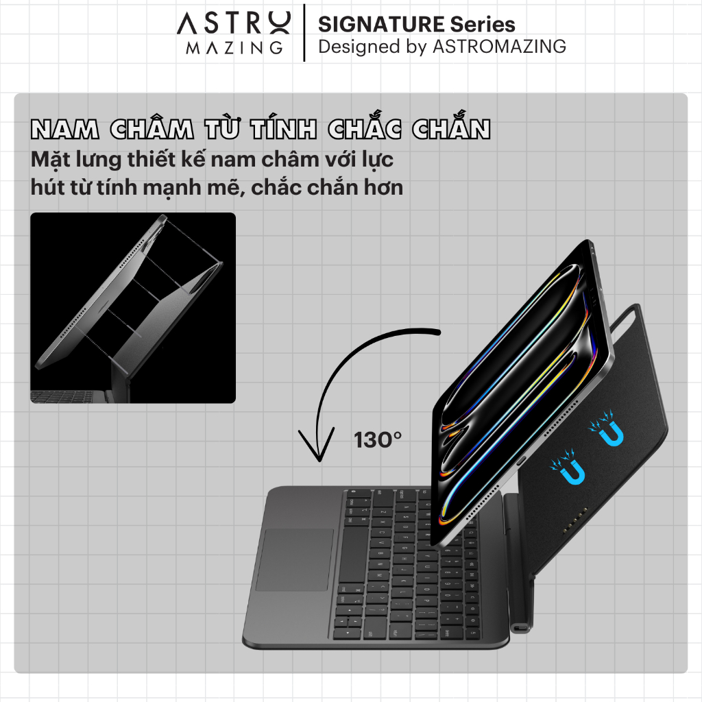[Magnetic Keyboard V3 Ultra] Bao da bàn phím AstroMazing Pro Magnetic Keyboard dành cho 11 12.9 Air 4 5 6 10 | BigBuy360 - bigbuy360.vn
