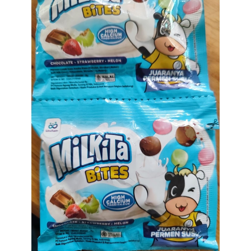 [Combo 10 gói] Gói Milkita Bites 11,2g ( 8 viên đủ mùi) - nhập khẩu Indonesia