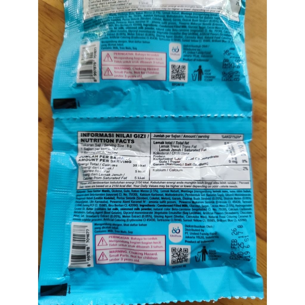 [Combo 10 gói] Gói Milkita Bites 11,2g ( 8 viên đủ mùi) - nhập khẩu Indonesia