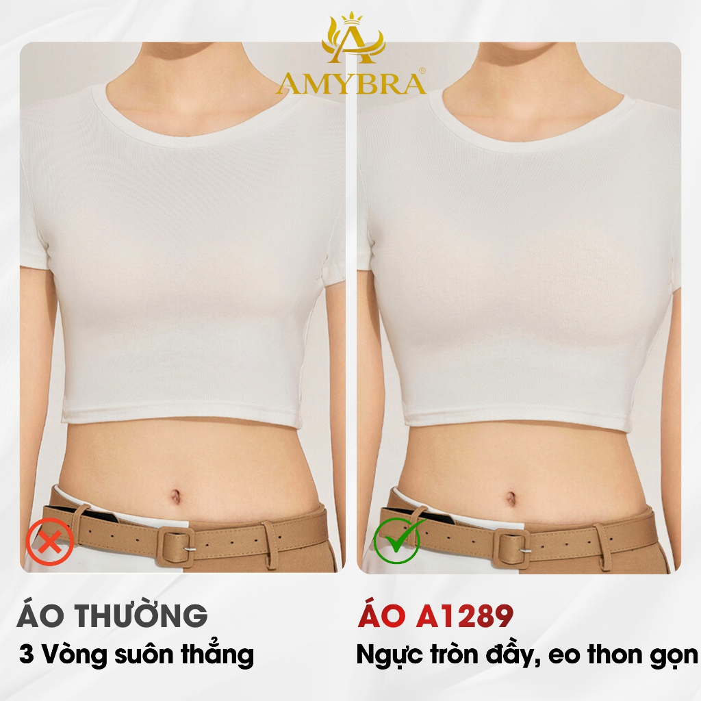 Áo Ngực Nữ Không Gọng Nâng Ngực - Áo lót Nữ Chất Su Co Giãn Thấm Hút Mồ Hôi AMYBRA A1289