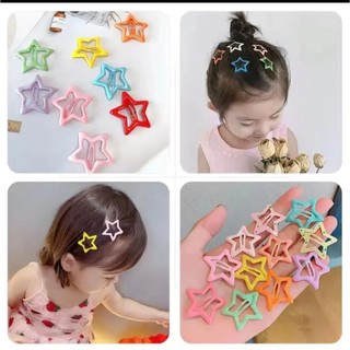 Kẹp Tóc Ngôi Sao Candy Color 50 Chiếc | Mix Màu Pastel Dễ Thương Cho Bé Gái Kẹp Mái Phối Tóc