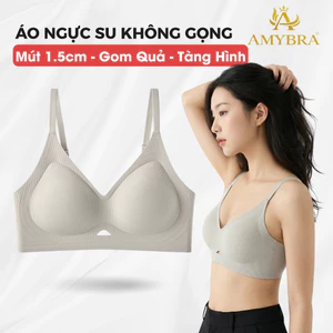 Áo Ngực Nữ Không Gọng Nâng Ngực - Áo lót Nữ Chất Su Co Giãn Thấm Hút Mồ Hôi AMYBRA A1289