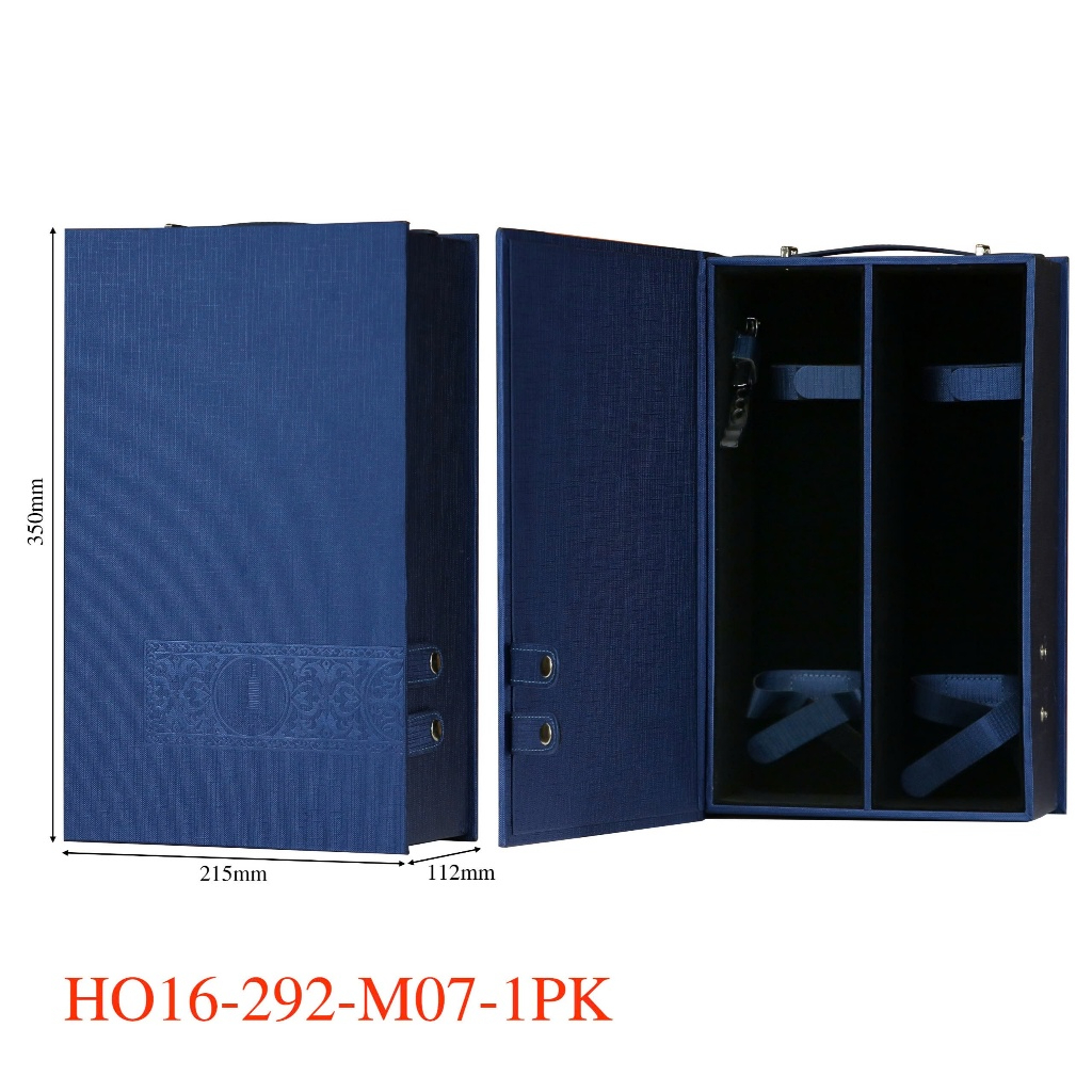Hộp Đựng Rượu Vang Da Đôi Cao Cấp EPVINA HCM – Màu Xanh Navy