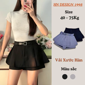 Quần Váy Thiết Kế 2 Tầng Cạp Lưng Cao Khoá Kéo Sau Tôn Dáng HN DESIGN 868