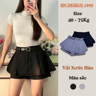 Quần Váy Thiết Kế 2 Tầng Cạp Lưng Cao Khoá Kéo Sau Tôn Dáng HN DESIGN 868