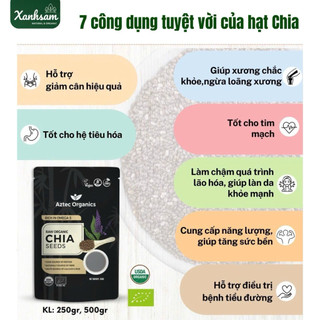 Hạt Chia Đen Hữu Cơ Aztec Organics 200g - Xanhsam Natural & Organic