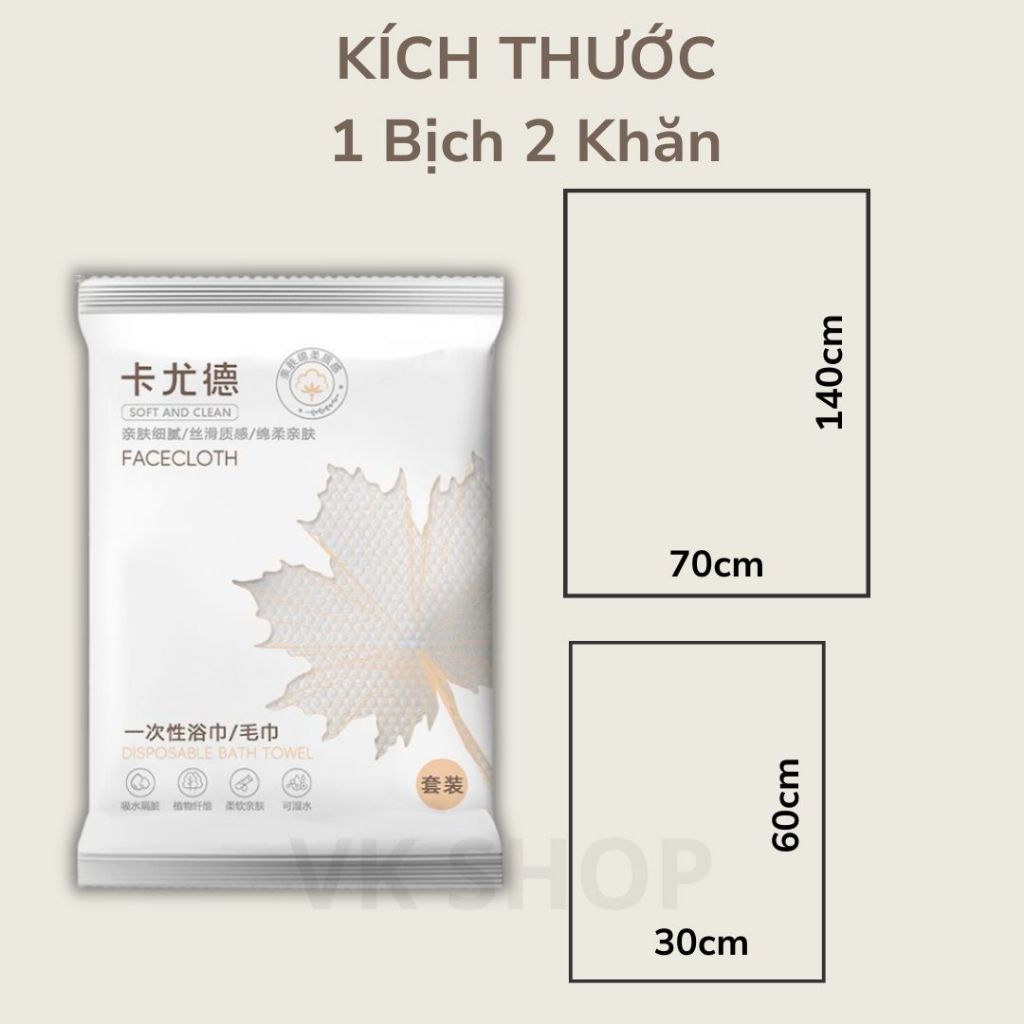 Khăn Tắm Khăn Mặt Dùng 1 Lần Cao Cấp – Khăn Nén Du Lịch, Khăn Khô Tiện Lợi, Mềm Mịn Không Xơ