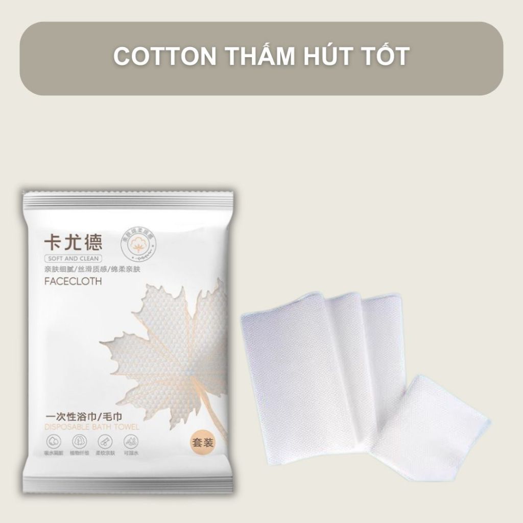 Khăn Tắm Khăn Mặt Dùng 1 Lần Cao Cấp – Khăn Nén Du Lịch, Khăn Khô Tiện Lợi, Mềm Mịn Không Xơ