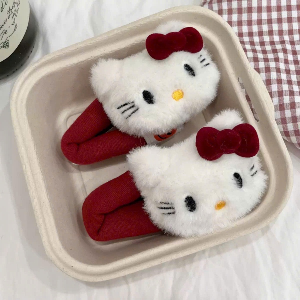 Kẹp Tóc LEZA Hello Kitty 10CM . Kẹp Mái nữ Gọn Gàng, Phong Cách Dễ Thương Hàn Quốc