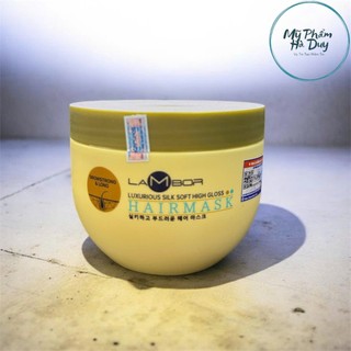 Kem Hấp Ủ Tóc Lambor Vàng 500ml, Phục Hồi Tóc Khô Xơ Hư Tổn, Mềm Mượt Tóc