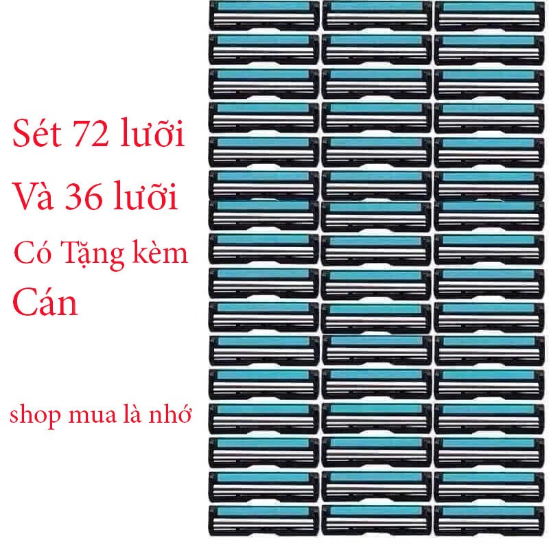 combo Sét Dao Cạo Râu 72 Lưỡi + Tặng 2 cán Dao và Hộp Nhựa Đựng Cán ( Không Tặng Kèm ged )