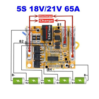 Mạch bảo vệ Pin Makita 5s 21v  65A, Mạch bảo vệ sạc xả cho pin 5 cell, 10 cell, 15 cell