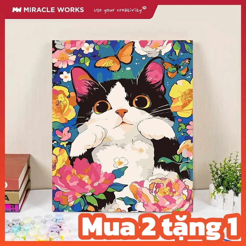 MW Tranh Theo Số 30x40cm - Sơn Dầu Canvas - Tranh Treo Tường Trang Trí