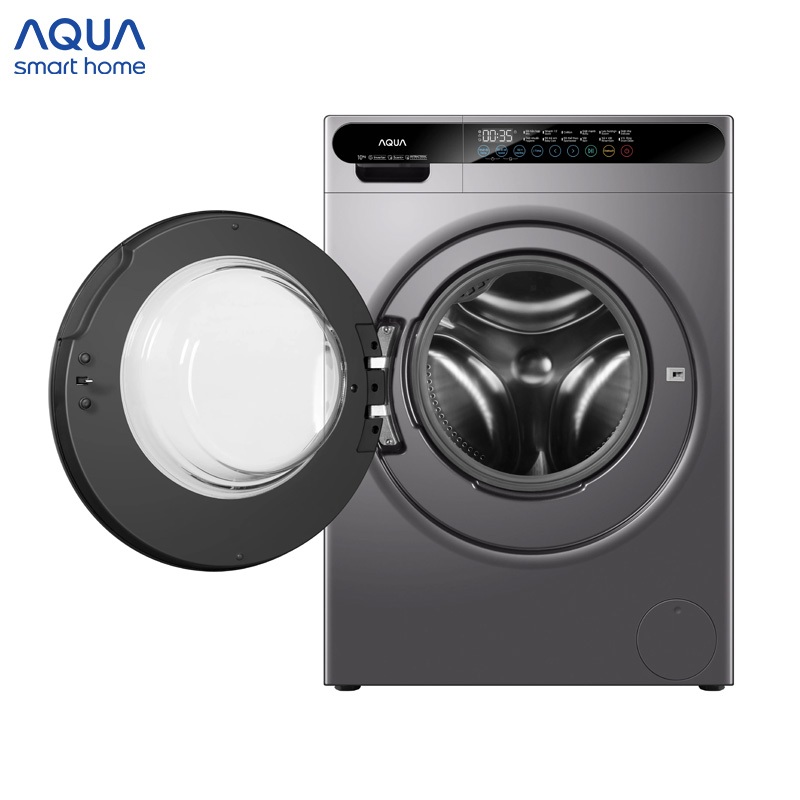 [Võ Hà Linh x AQUA] Máy giặt cửa trước AQUA Inverter 10kg AW10-BP2533L(S8) - Bảo hành 2 năm - Freeship toàn quốc