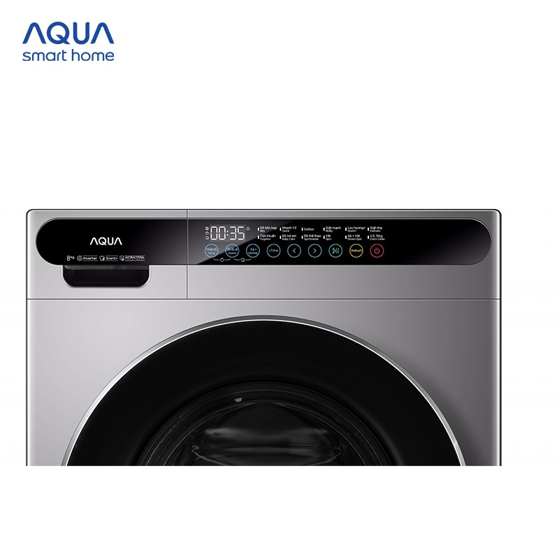 [SALE] Máy giặt cửa trước AQUA Inverter 8kg AW8-BP0533L(S8) - Bảo hành 2 năm - Freeship toàn quốc