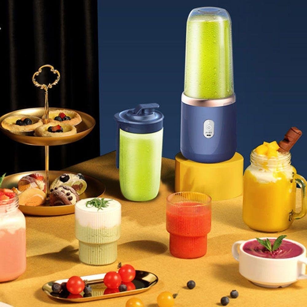 MÁY XAY MINI 6 LƯỠI 2 CỐI 300ML, Phù Hợp Mang Theo Đi Làm Đi Du Lịch Hằng Ngày
