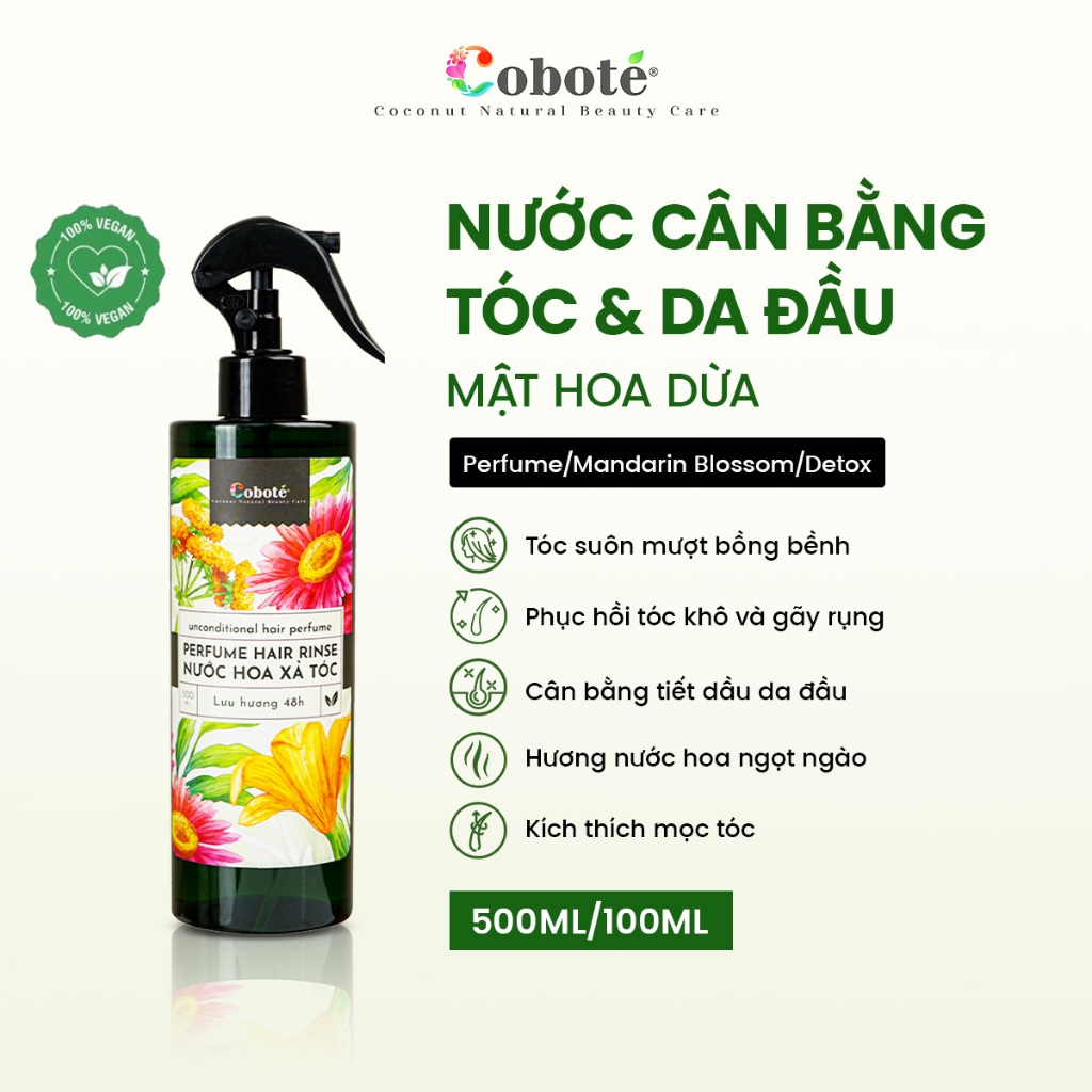 Nước Xả Tóc Hương Nước Hoa – Độc Quyền Từ Mật Hoa Dừa, Chuẩn Mực Mới Cho Mái Tóc Khỏe Đẹp