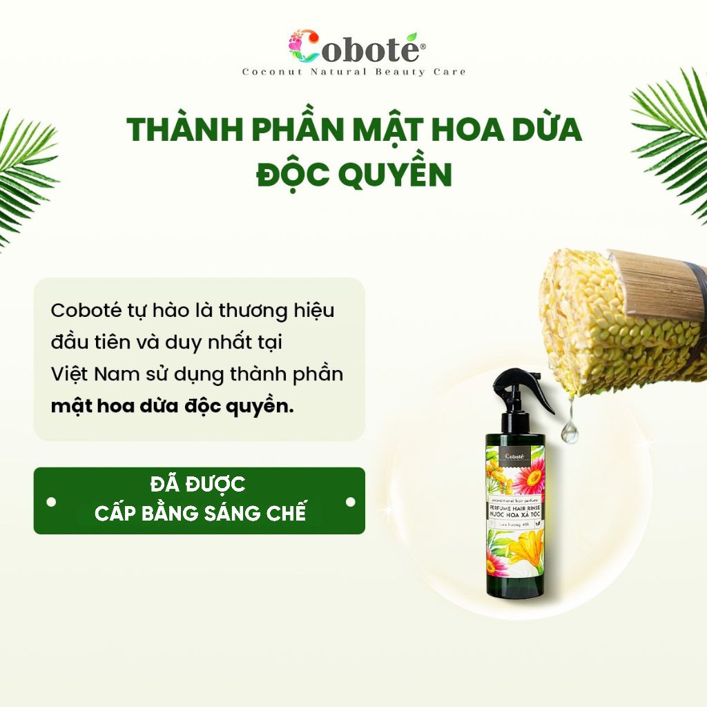 Nước Xả Tóc Hương Nước Hoa – Độc Quyền Từ Mật Hoa Dừa, Chuẩn Mực Mới Cho Mái Tóc Khỏe Đẹp