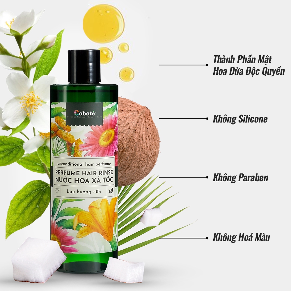 Nước Xả Tóc Hương Nước Hoa – Độc Quyền Từ Mật Hoa Dừa, Chuẩn Mực Mới Cho Mái Tóc Khỏe Đẹp