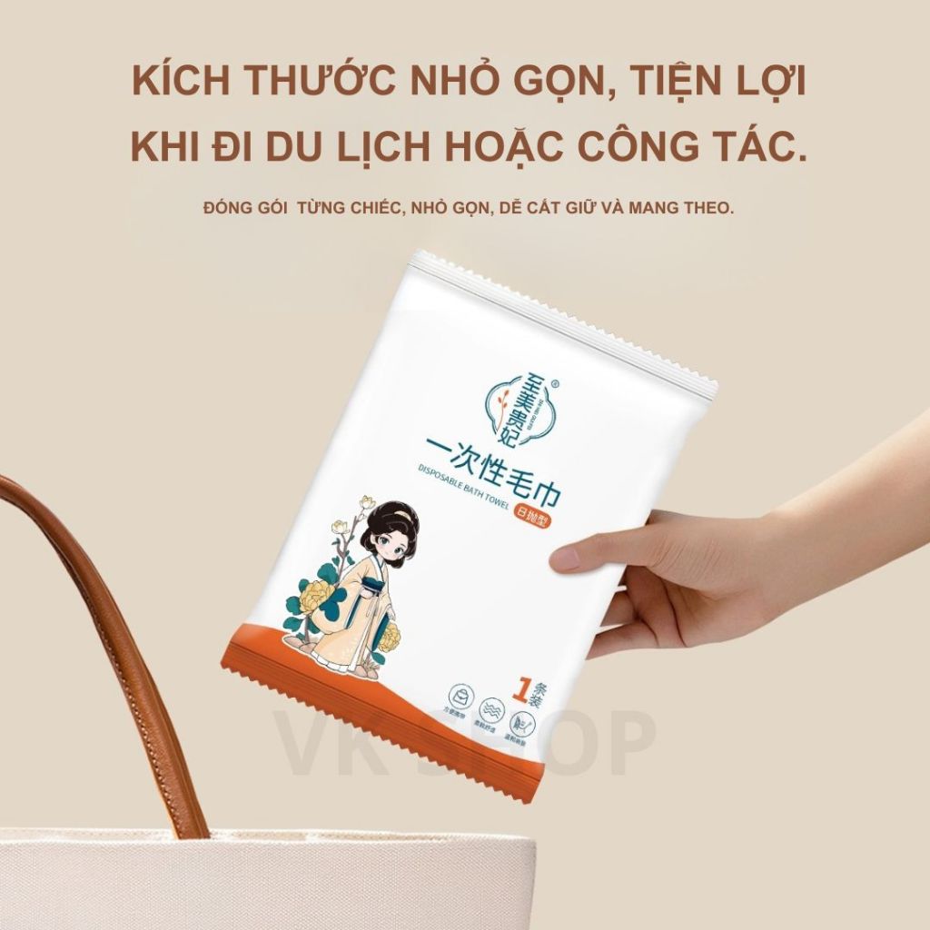 Khăn Tắm Khăn Mặt Du Lịch Dùng 1 Lần – Khăn Khô Cao Cấp Cho Khách Sạn, Spa, Du Lịch, Công Tác